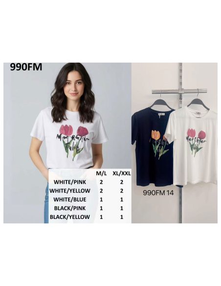 Maglietta con tulipani