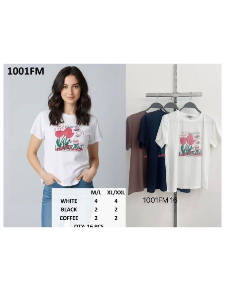 Camiseta com estampa de tulipas