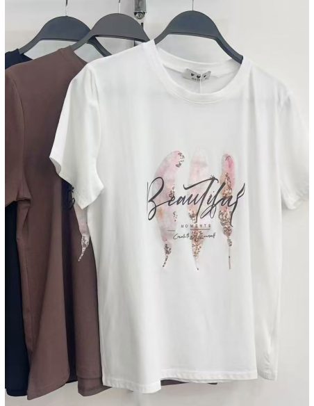 Camiseta estampada Beautiful