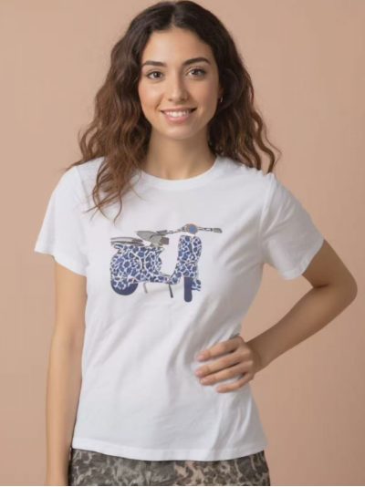 Camiseta scooter leopardo