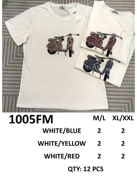 T-shirt à motif de scooter léopard