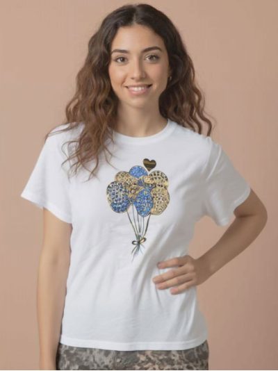Camiseta globos brillo