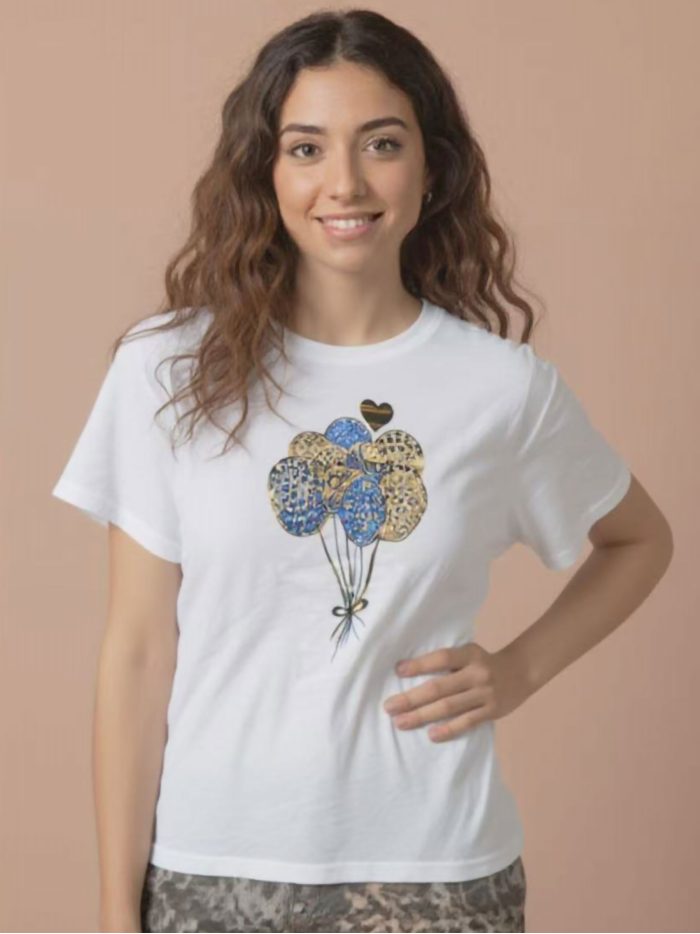 T-Shirt mit Glitzerballons