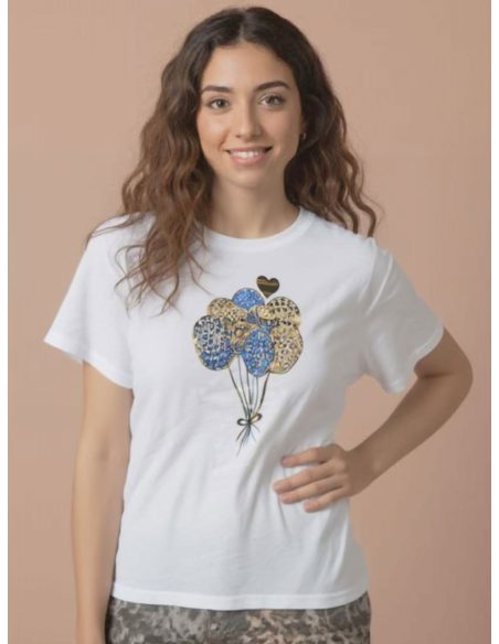 T-Shirt mit Glitzerballons