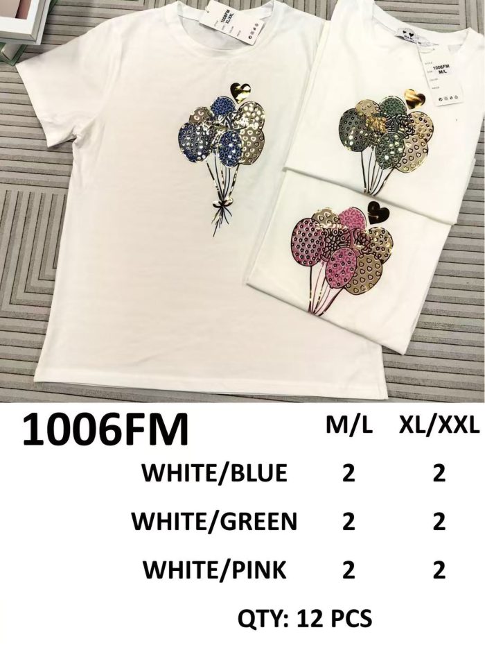 T-Shirt mit Glitzerballons