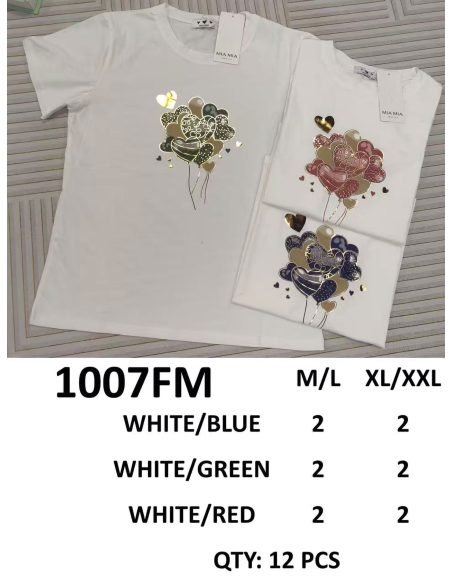 Camiseta estampada globos corazón