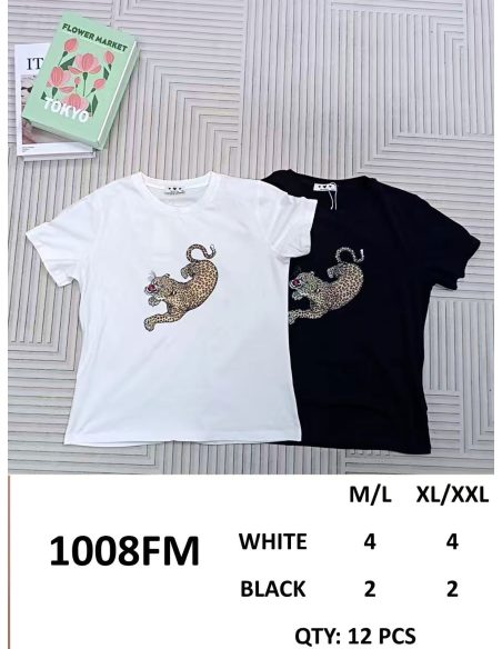 Camiseta estampada leopardo