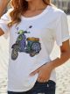 Camiseta estampada de scooter
