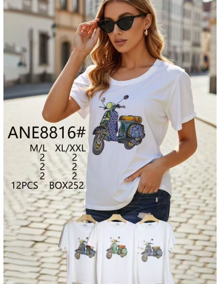 Camiseta estampada de scooter