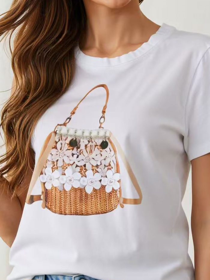 Camiseta estampada bolso