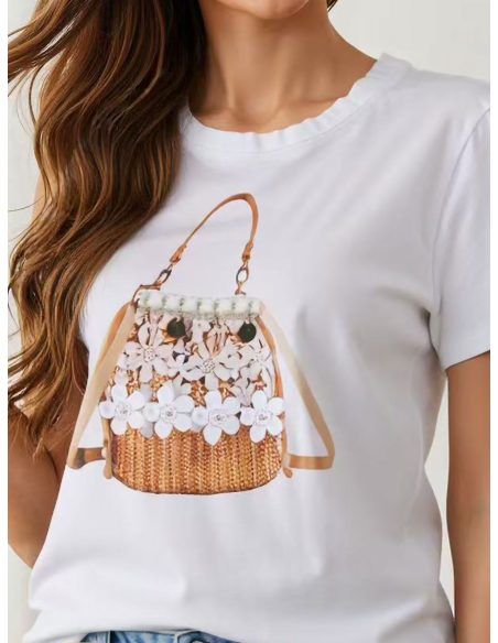 Camiseta estampada bolso