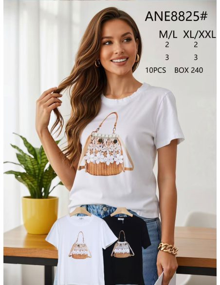 Camiseta estampada bolso