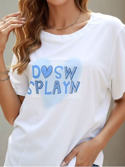 Camiseta texto corazón