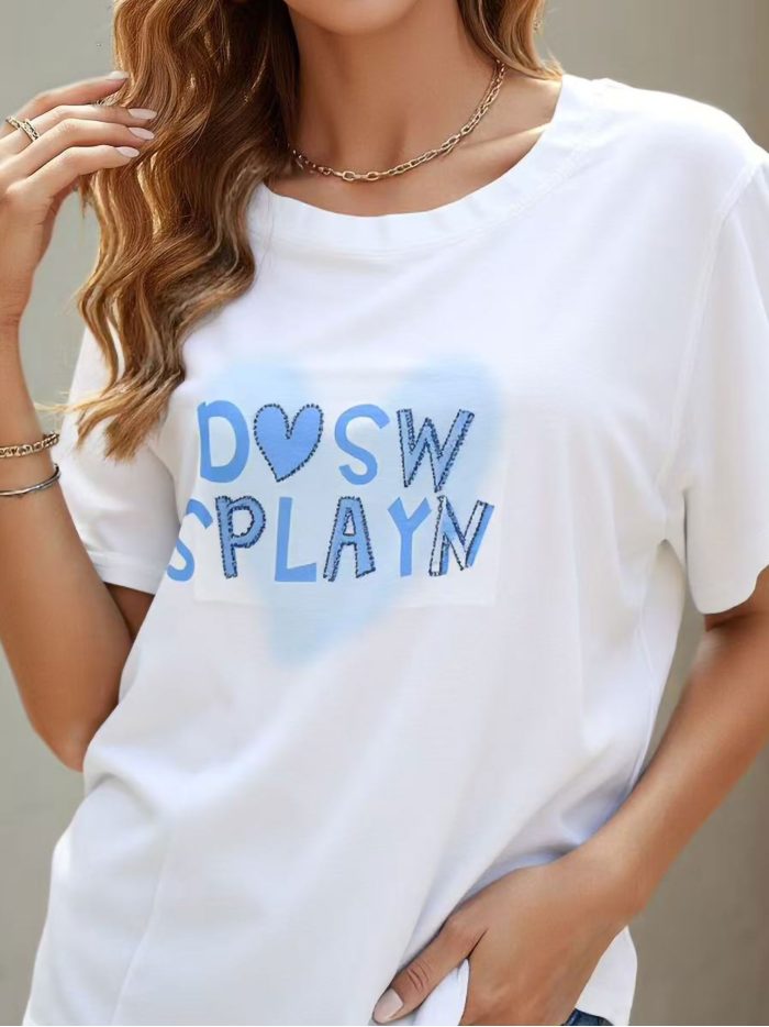 Camiseta texto corazón