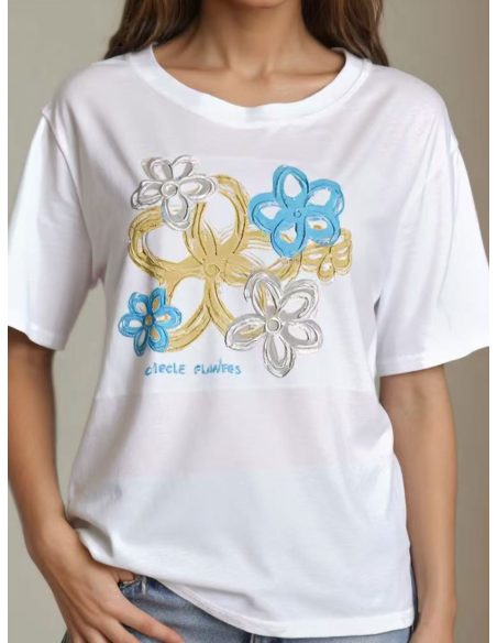 T-shirt à imprimé floral