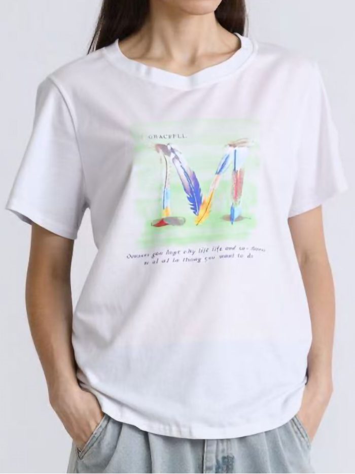 Maglietta con piuma "M"