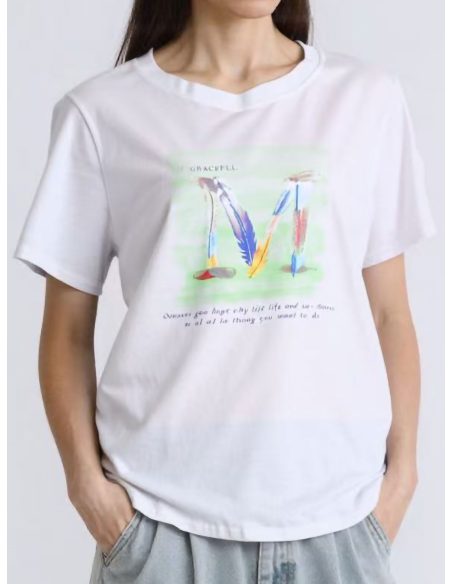 Maglietta con piuma "M"