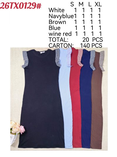 Vestido largo manga volantes vichy 2