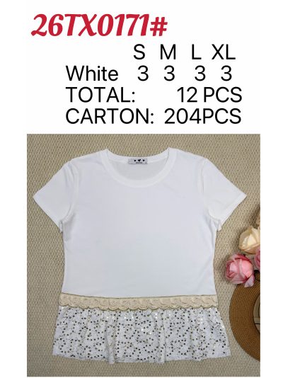 Camiseta bajo peplum bordado 2