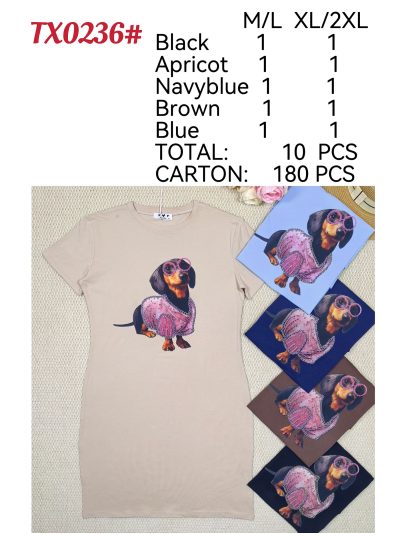 Vestido estampado de perro salchicha 2