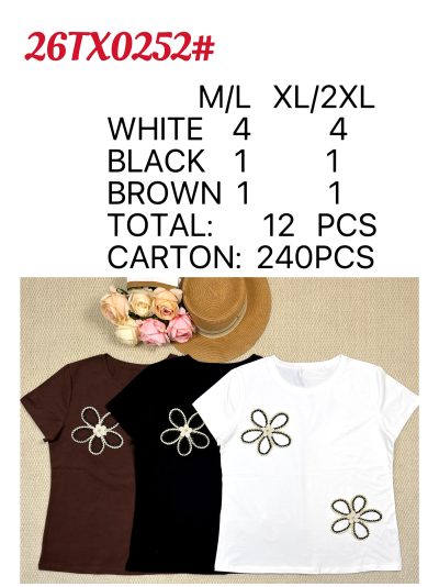 Camiseta flores en cordón 2