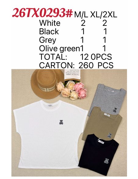 Strass-Teddybär-T-Shirt