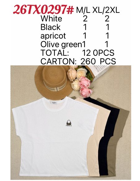 camiseta com bolsa de strass de Paris