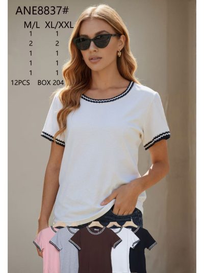 Camiseta ribete en contraste 2