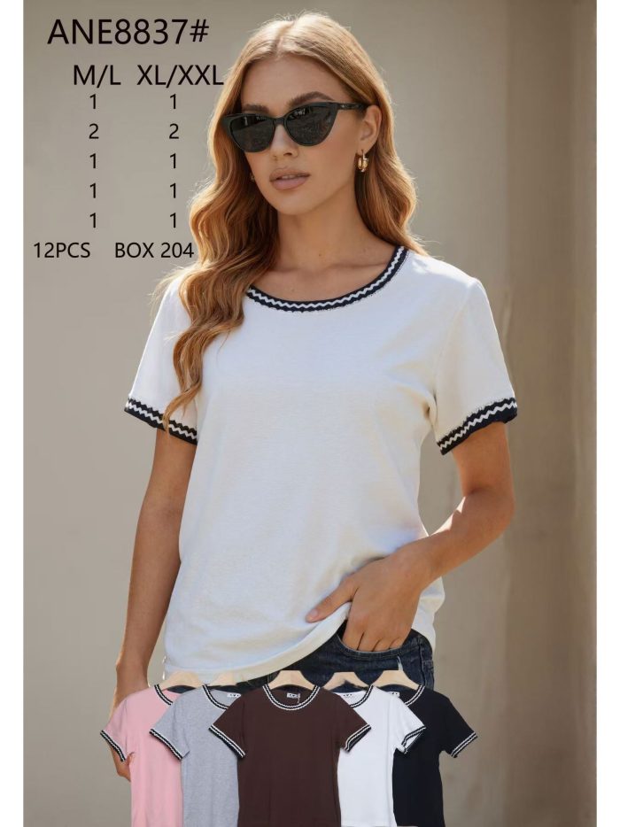 Contrast-trim t-shirt