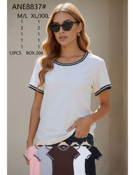 Contrast-trim t-shirt