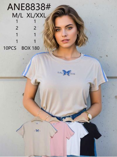 Camiseta mariposa strass 2