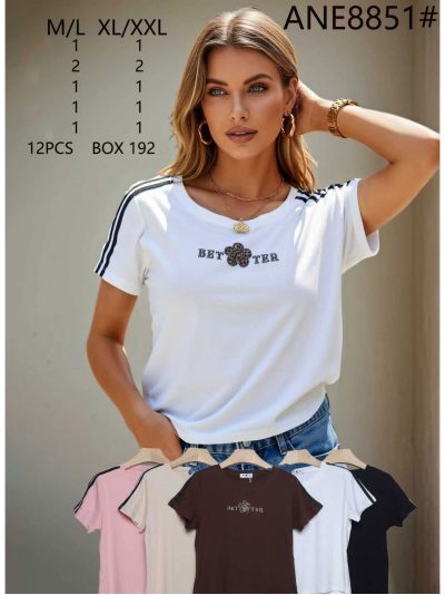 Camiseta better strass bandas en mangas 2