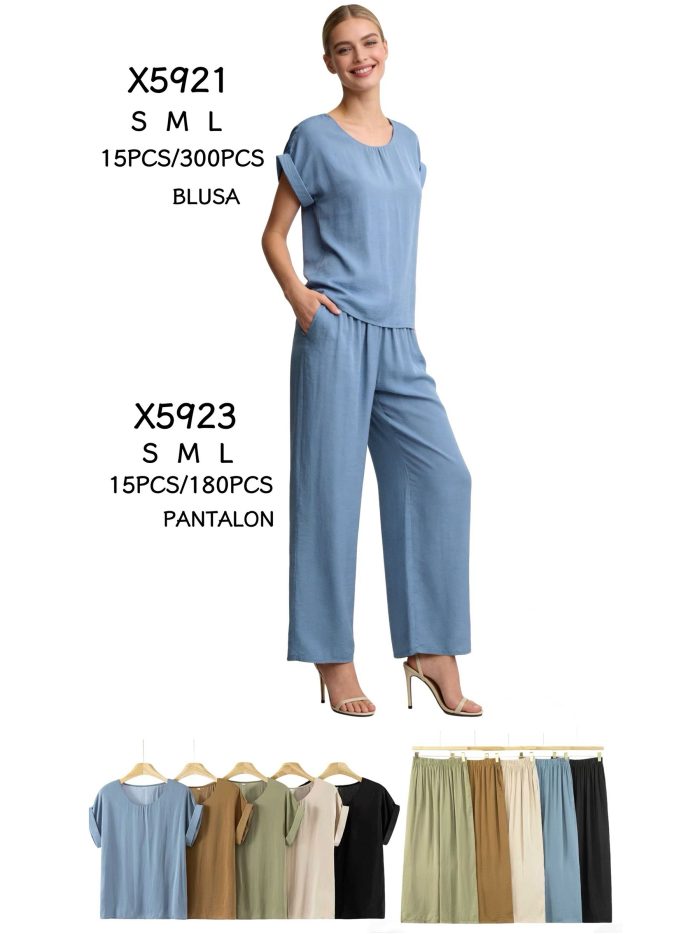 Pantalón efecto seda