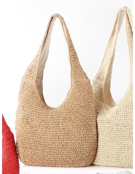 Bolso hobo de rafia
