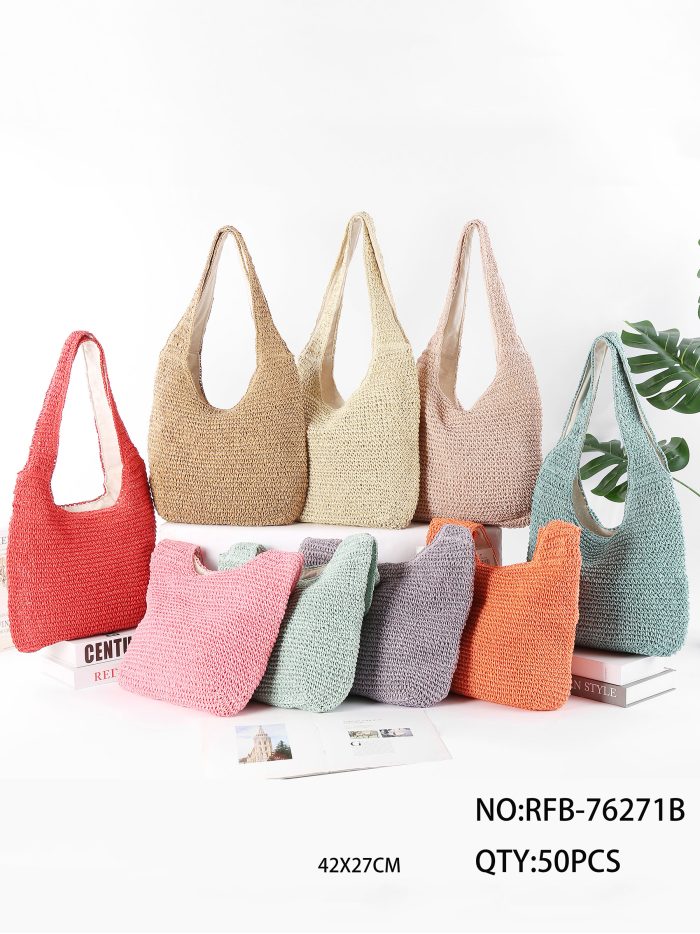 Bolso hobo de rafia