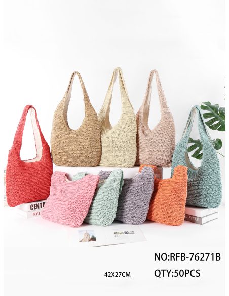 Bolso hobo de rafia