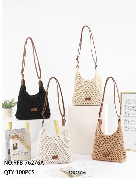 Bolso bandolera crochet calado