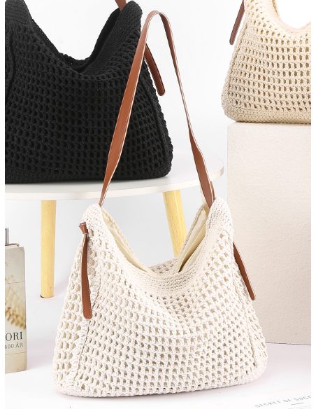 Bolso hobo crochet con asa larga