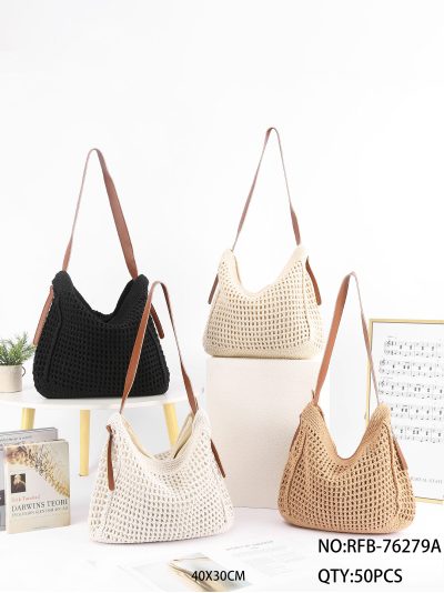 Bolso hobo crochet con asa larga 2
