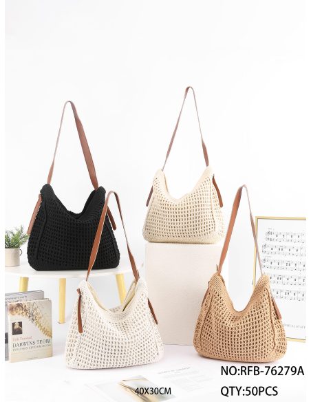 Bolso hobo crochet con asa larga