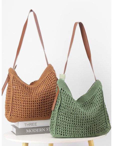 Bolso hobo crochet con asa larga