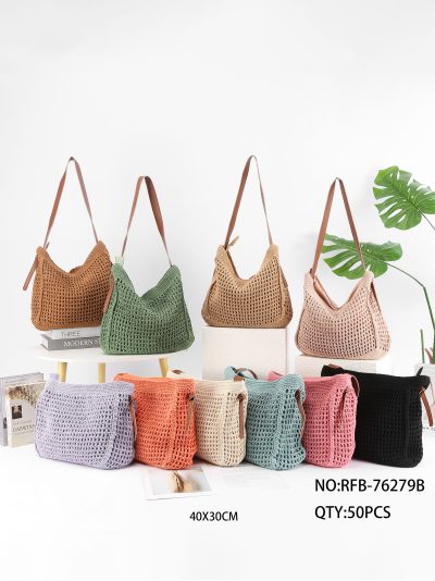 Bolso hobo crochet con asa larga 2