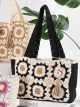 Bolso tote crochet granny square con borla