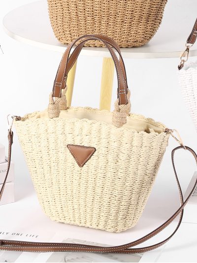 Bolso mini capazo de rafia con bandolera