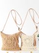 Bolso bandolera de crochet con borla