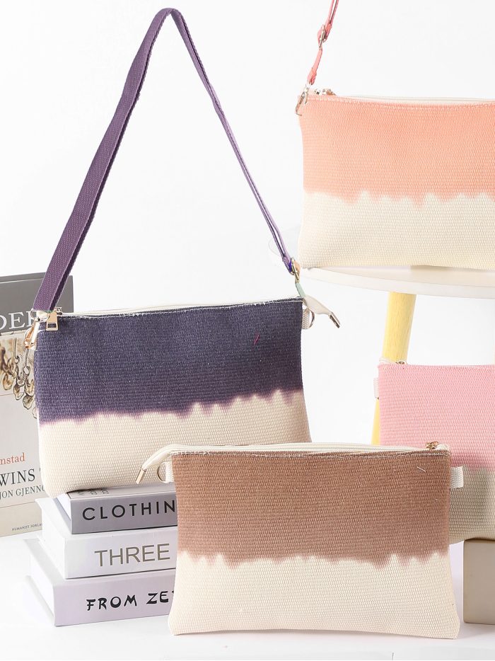 Borsa a tracolla a busta con effetto sfumato