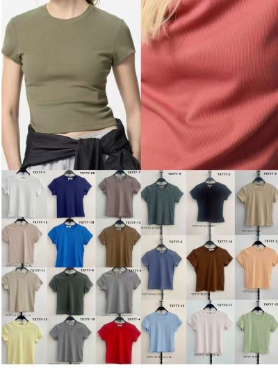 Maglietta basic a coste 2