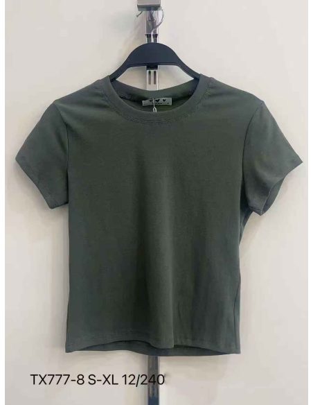 Maglietta basic a coste | JS-TX777 | B2B | Esbeautiful