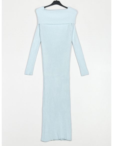 Vestido canalé palabra de honor