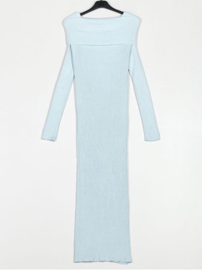 Vestido canalé palabra de honor 2